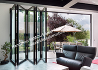Exterior Aluminum Folding Door Double Glazing Thermal Break Standard Metal Frame Bi Folding Doors