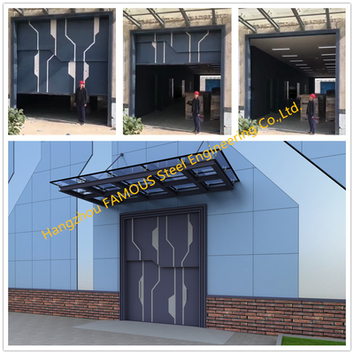 Sectional Steel Lift Door Vertical Panel Lifting Industrial Sectional Door For Garage Use