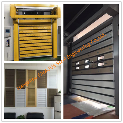 Aluminum Insulated Electric Rolling Shutter Doors With Customized Color For Carport Use