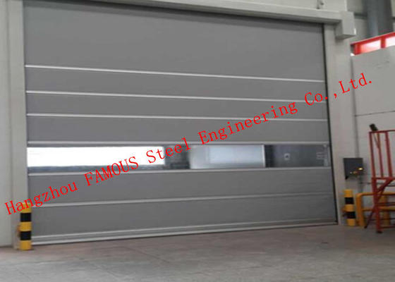 Electrical High Speed Steel Roller Shutter Door PVC Surface For Logistics Center