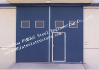 Customized Industrial Metal Sliding Door Steel Buildings Kits Single Direction For Warehouse