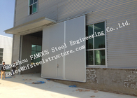 Customized Industrial Metal Sliding Door Steel Buildings Kits Single Direction For Warehouse