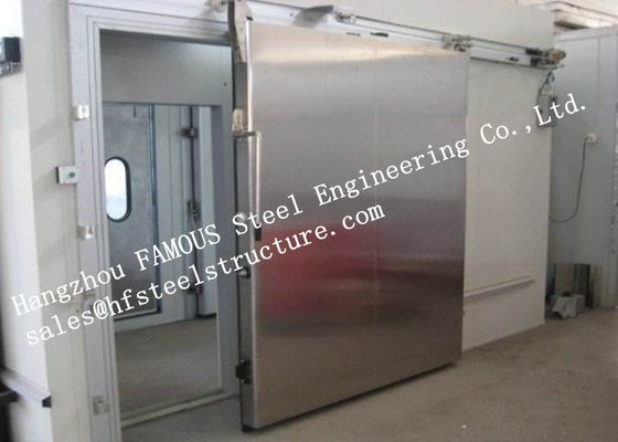 Automatic Insulated Industrial Heavy Metal Sliding Door For Cold Room Storage