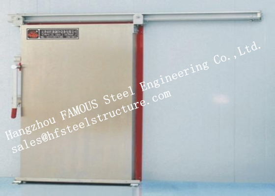 Automatic Insulated Industrial Heavy Metal Sliding Door For Cold Room Storage