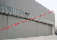Manual Folded Push Pull Overhead Industrial Garage Doors Track And Hardware Of Aircraft Hanger