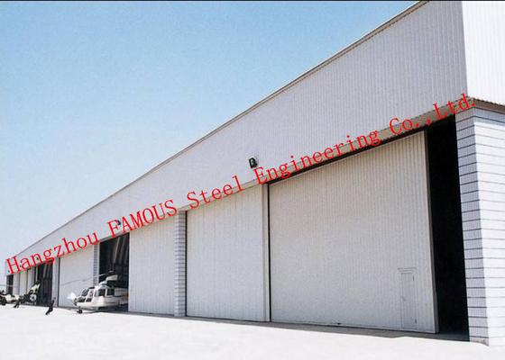 Manual Folded Push Pull Overhead Industrial Garage Doors Track And Hardware Of Aircraft Hanger