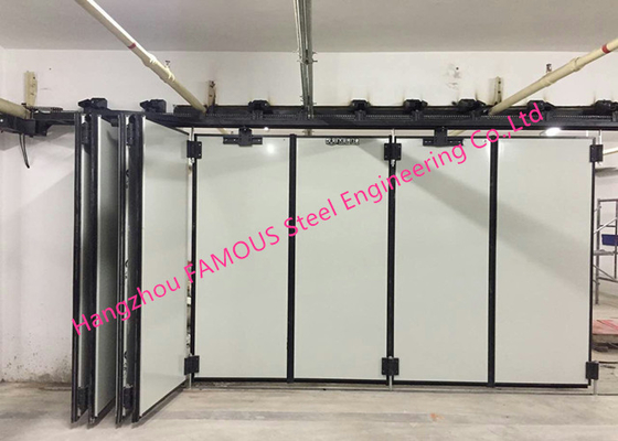 Aluminum Seal Accordion Doors Multi Panels Hinged Industrial Garage Doors Folding For Warehouse