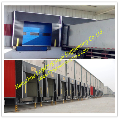 Mechanical Retractable Inflatable Loading Dock Doors Seals Polyester Fabric Door Shelter