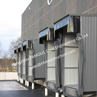 Mechanical Retractable Inflatable Loading Dock Doors Seals Polyester Fabric Door Shelter