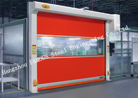 Automatic High Speed Electric Roller Shutter Doors PVC Fabric Doors With Aluminium Frames