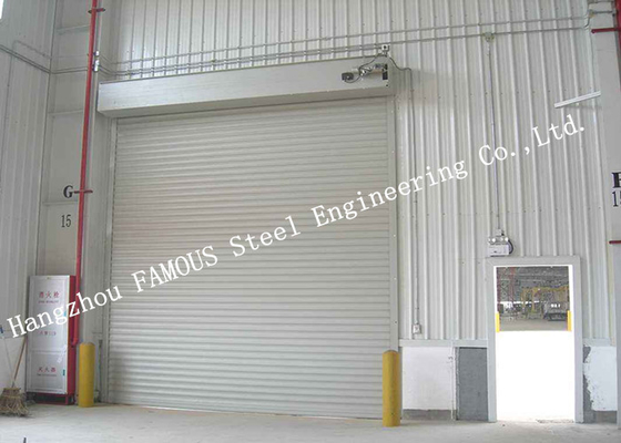 Automatic High Speed Electric Roller Shutter Doors PVC Fabric Doors With Aluminium Frames