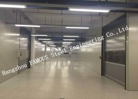 Automatic Steel Industrial Garage Doors Lifting Up Roller Shutter Door PVC Surface