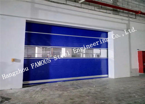 Automatic Steel Industrial Garage Doors Lifting Up Roller Shutter Door PVC Surface