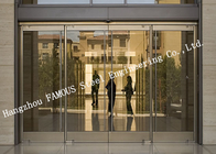 Aluminum Frame Sliding Double Glass Facade Doors For CBD Office or Exhibition Showroom