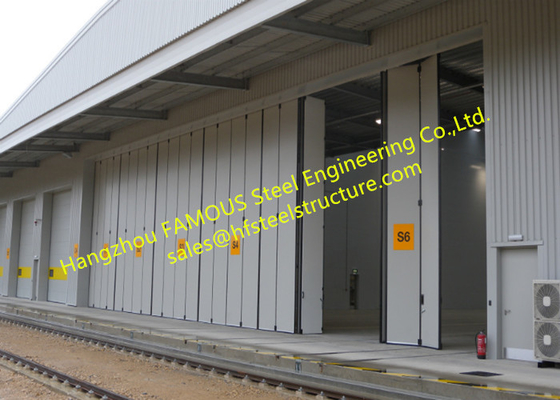 Multi Leaf Sliding Folding Depot Doors Commercial Folding Doors With Drive Systems Design