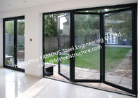 Exterior Aluminum Folding Door Double Glazing Thermal Break Standard Metal Frame Bi Folding Doors