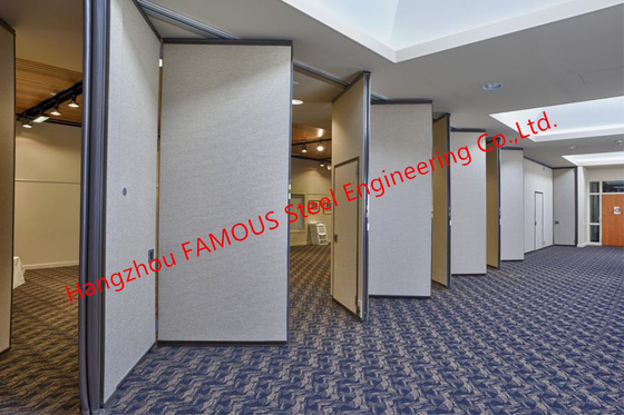 Panel Folding Fabric Doors Soundproof Fast Sliding Wall Partition Doors For Conference Room