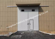 Large Openings Vertical Sliding Industrial Garage Doors Motorised Heavy Sliding Doors With Steel Track