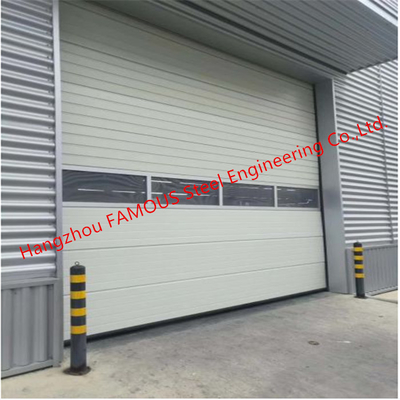 PU Foaming Automatic Handle Industrial Garage Doors EPS Sandwich Panel Lifting Door For Workshop