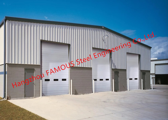 Polyurethane Core Overhead Steel Door Fully Automatic Wind Resistant Industrial Garage Door