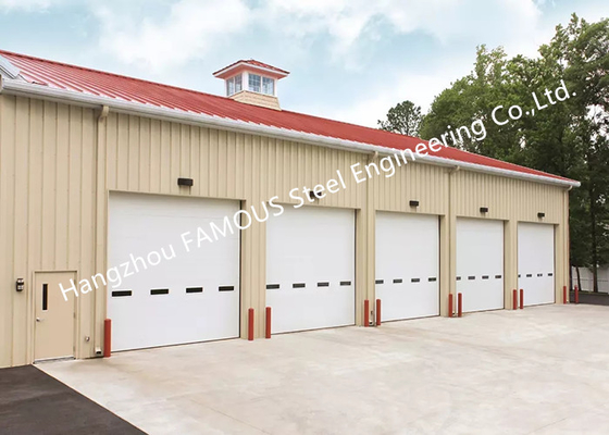 Polyurethane Core Overhead Steel Door Fully Automatic Wind Resistant Industrial Garage Door