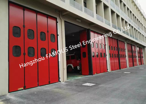 Aluminum Seal Accordion Doors Multi Panels Hinged Industrial Garage Doors Folding For Warehouse