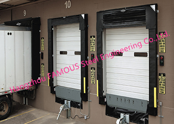 PVC Fabric Loading Dock Sectional Seal Lifting Industrial Garage Doors With Remote Operations