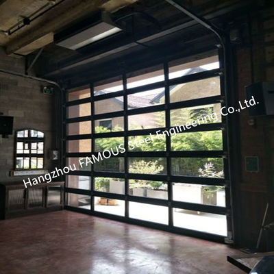 Motorized Aluminum Insulated Tempered Glass Full View Overhead Garage Door