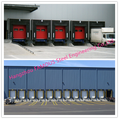 Container Loading Dock Fabric Industrial Doors With Seal Shelter For Distribution Center