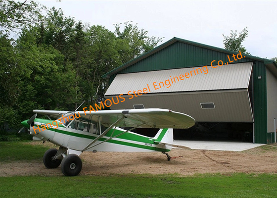 Vertical Bi Folded Hangar Door Solution Light Steel Single Panel Hydraulic Airplane Door System