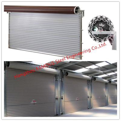 Full Height Motorized Rolling Shutter Industrial Garage Doors Steel Lifting Door For Private Parking