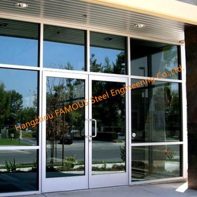 Modern Commercial Decorative Soundprrof Glass Door Swing Aluminum Frame Glass Door For Sale