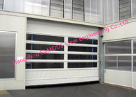 High Speed Fold Up Pack Doors PVC Curtain Sectional Lifting Doors With Belted Opening System