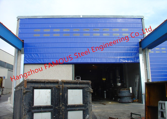 Rapid Fold Up Pack Doors For Factory Crane Doors Large Opening PVC Stacking Doors