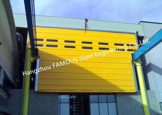 Rapid Fold Up Pack Doors For Factory Crane Doors Large Opening PVC Stacking Doors