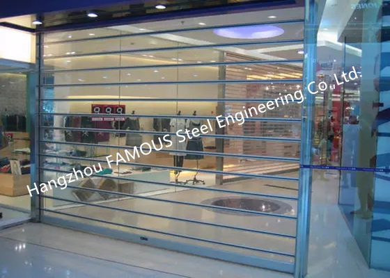 Luxury Transparent Crystal Roller Shutter Door With Aluminum Pipe Acrylic Glass High Speed Door