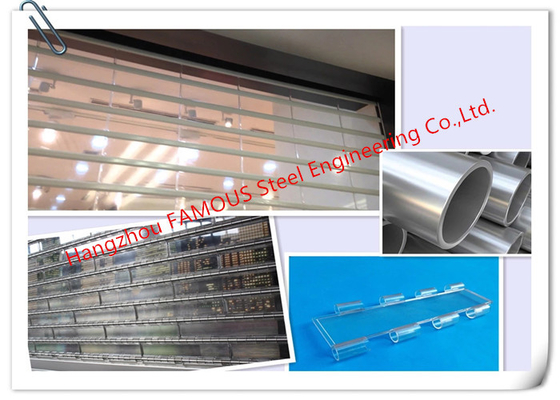 Luxury Transparent Crystal Roller Shutter Door With Aluminum Pipe Acrylic Glass High Speed Door