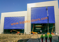 Frequency controlled Vertical Lifting Fabric Industrial Doors For Large Openings