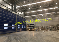 Hoist-up Fabric Doors With Mullions Multiple-door Versions Withstands High Wind Loads