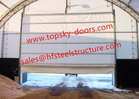 Hoist-up Fabric Doors With Mullions Multiple-door Versions Withstands High Wind Loads