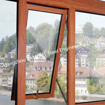 America standard standard Glass Wall Faca Aluminum Integrated with Security Screen Tempered Glazing Window