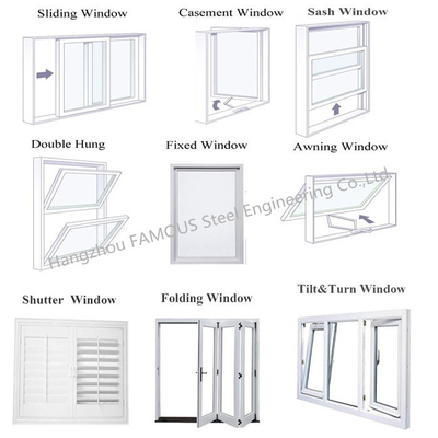 America standard standard Glass Wall Faca Aluminum Integrated with Security Screen Tempered Glazing Window