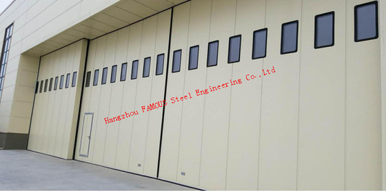 Industrial Steel Structure Aircraft telescopic Hangar Sliding Door