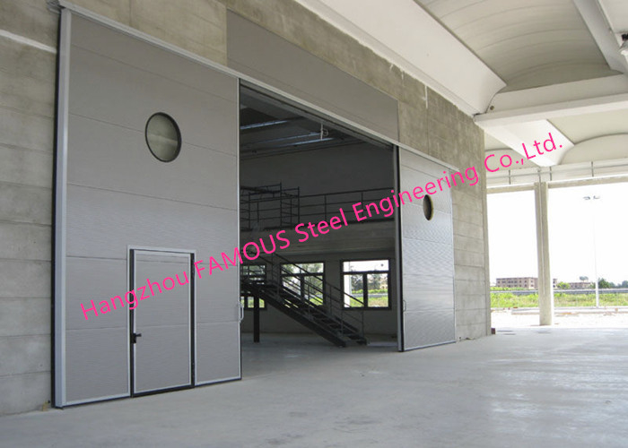 Large Openings Vertical Sliding Industrial Garage Doors Motorised Heavy Sliding Doors With Steel Track