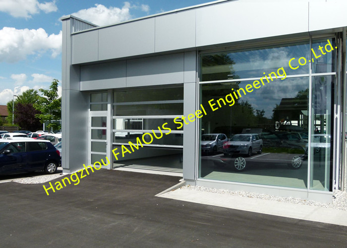 Aluminum Exterior Panel Folding Glass Facade Doors Sensor Glazing Doors For Car Showroom Use