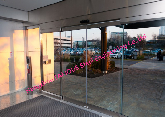 Fully Glazed Overhead Sensor Doors Glass Facade Opening Sliding Doors Automatic