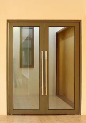 Exterior Aluminum Self-closing Insulated Glazing Thermal Broken Ground Spring Bounce Pivot doors