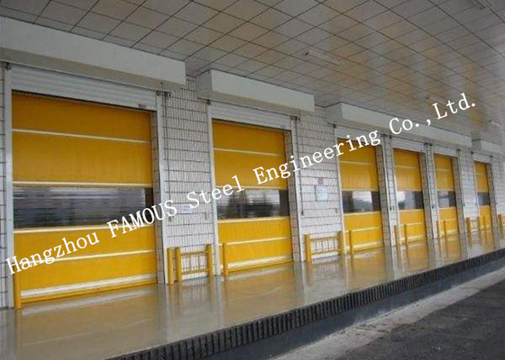 Electrical High Speed Steel Roller Shutter Door PVC Surface For Logistics Center