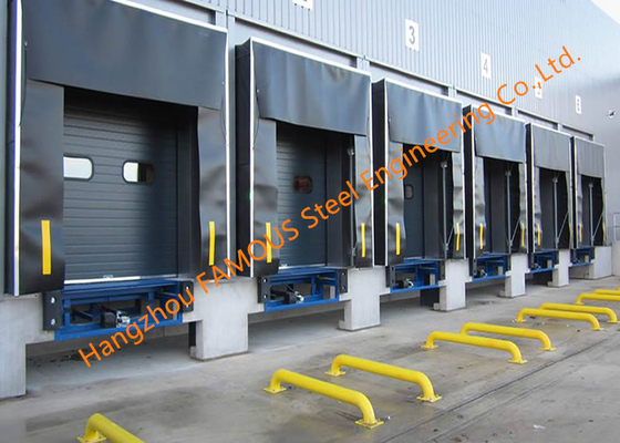 Container Loading Dock Fabric Industrial Doors With Seal Shelter For Distribution Center