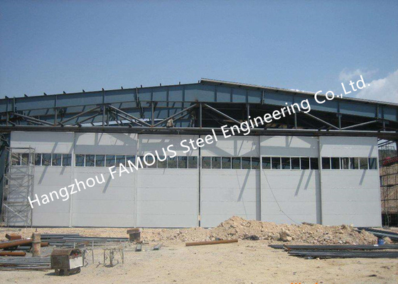 Multi Sector Structural Hinged Doors Bottom Roller Sliding Hangar Door Smart Track Design